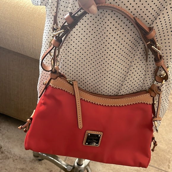 Dooney & Bourke Red and Tan Crossbody Bag - Picture 3 of 16